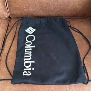 Columbia Black Drawstring Bag